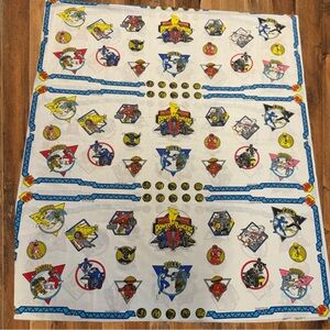 Vintage 1994 Mighty Morphin Power Rangers Sewing Fabric – 2.8 Yards